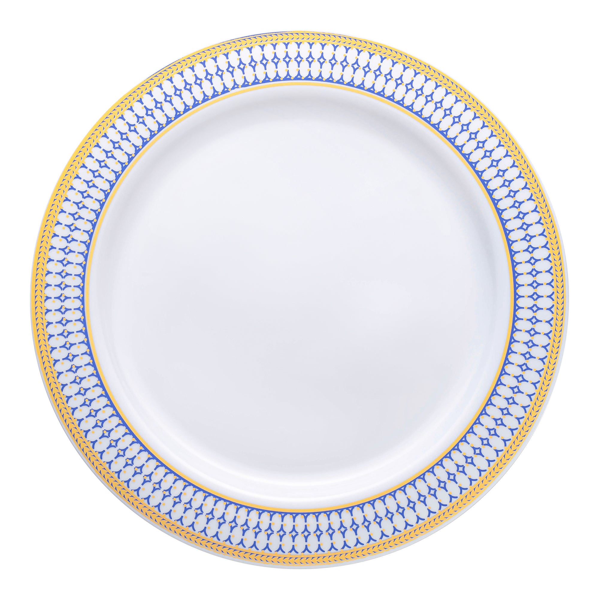 Blue and 2025 gold plastic plates