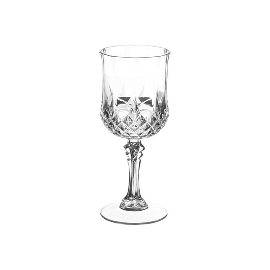 8 oz. Crystal Cut Disposable Plastic Wine Glasses