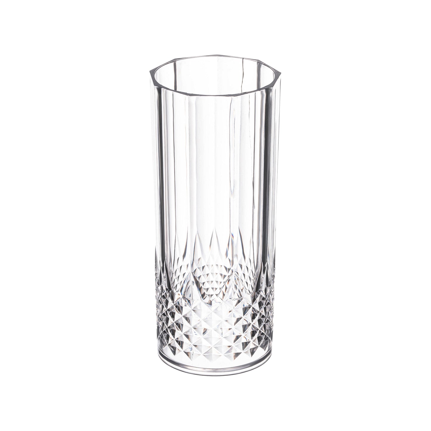 14 oz. Clear Crystal Cut High Ball Disposable Plastic Glasses