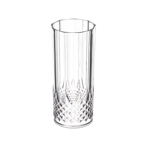 14 oz. Clear Crystal Cut High Ball Disposable Plastic Glasses