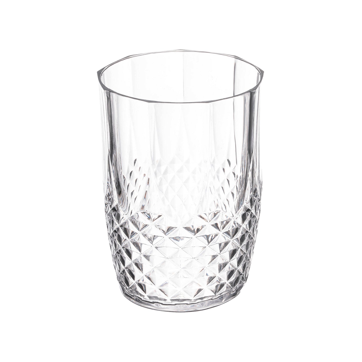 16 oz. Clear Stripe Round Plastic Tumblers