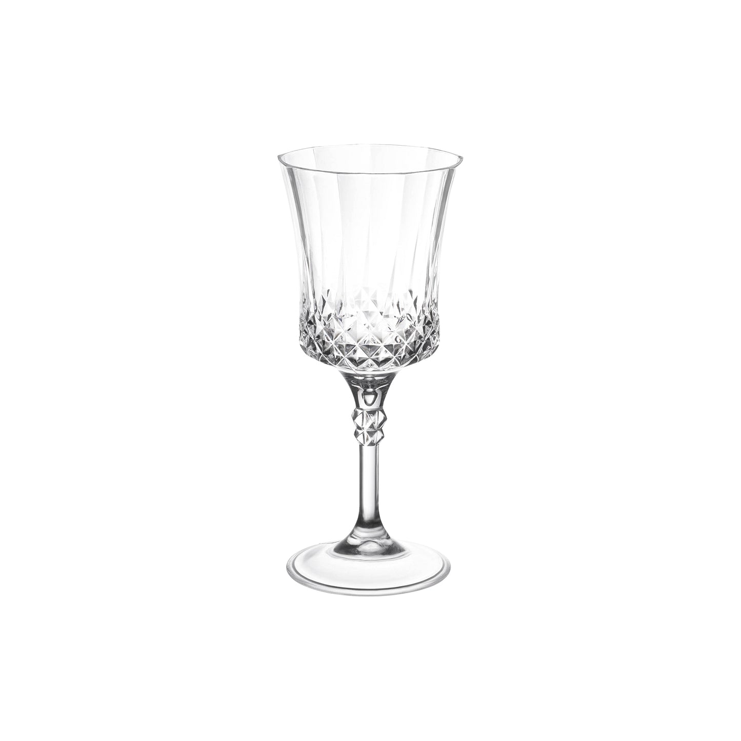 11 oz. Clear Crystal Cut Disposable Plastic Wine Goblets