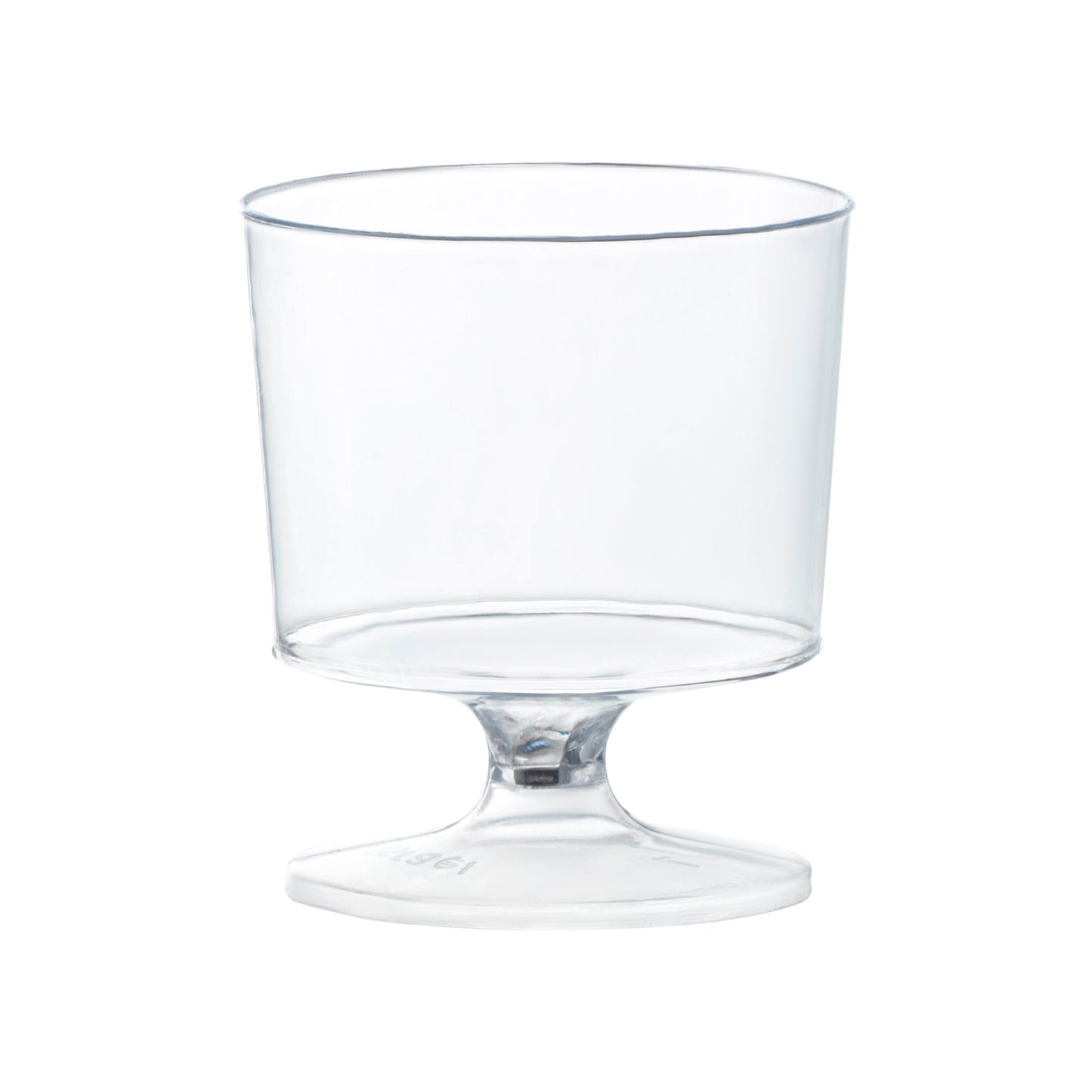 2 oz. Clear Round Disposable Plastic Mini Wine Glasses