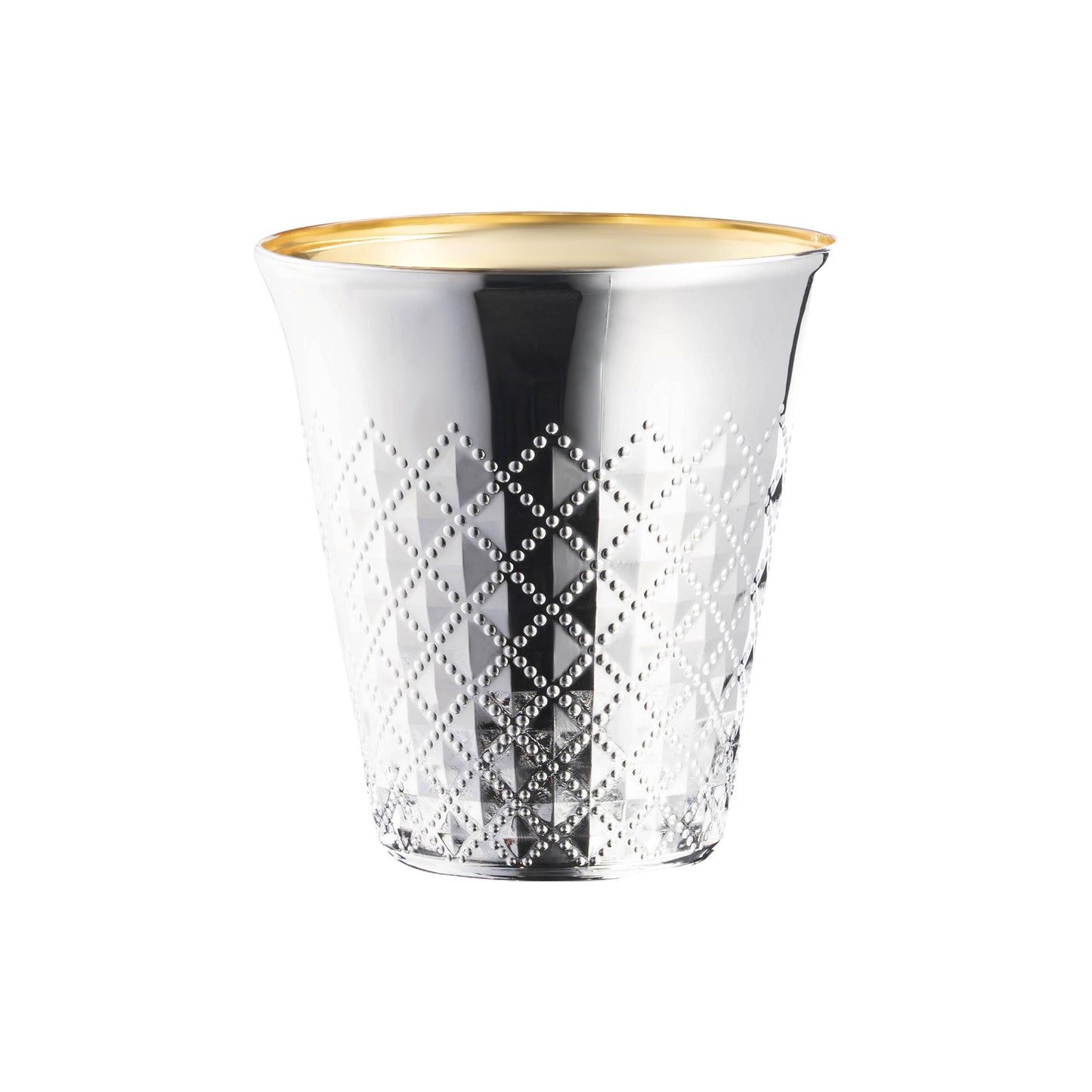 5 oz. Shiny Aluminum Silver Round Plastic Kiddush Cups