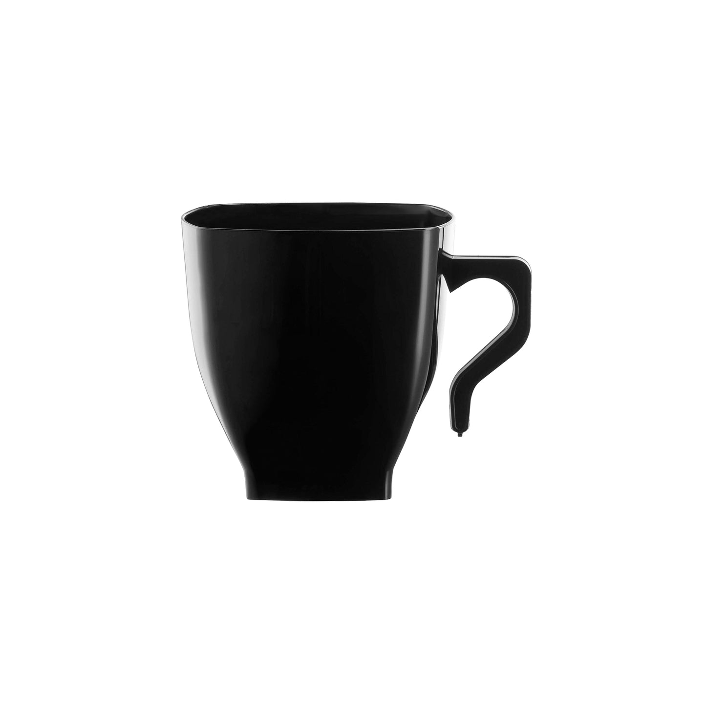 2 oz. Black Square Disposable Plastic Mini Coffee Tea Cups