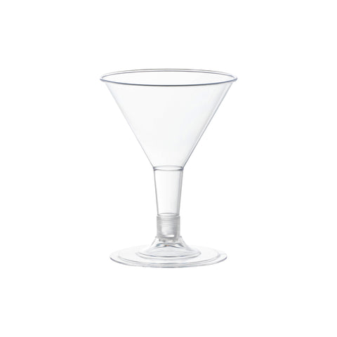 2 oz. Clear Disposable Plastic Mini Martini Shot Glasses