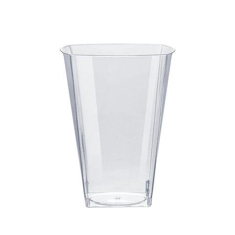 10 oz. Clear Square Disposable Plastic Cups