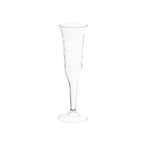 5 oz. Clear Disposable Plastic Champagne Flutes