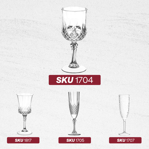 8 oz. Crystal Cut Disposable Plastic Wine Glasses