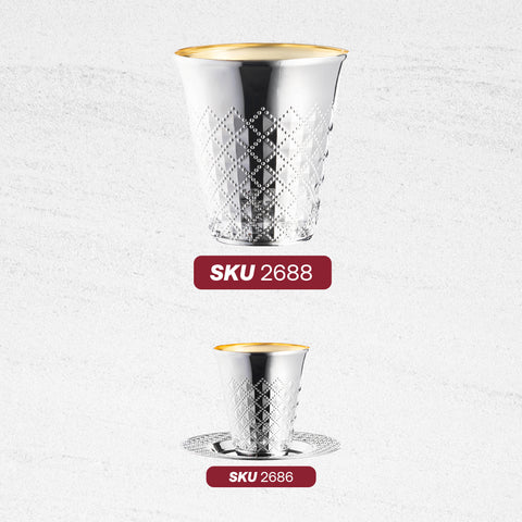 5 oz. Shiny Aluminum Silver Round Plastic Kiddush Cups