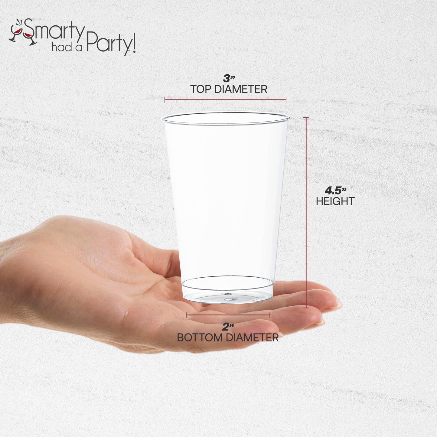 12 oz. Crystal Clear Disposable Plastic Party Cups