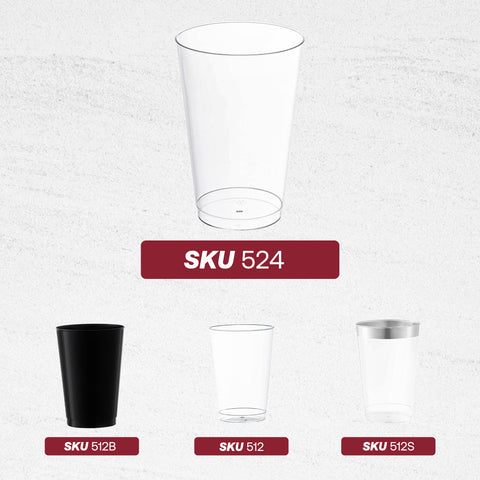 14 oz. Clear Disposable Plastic Tumblers