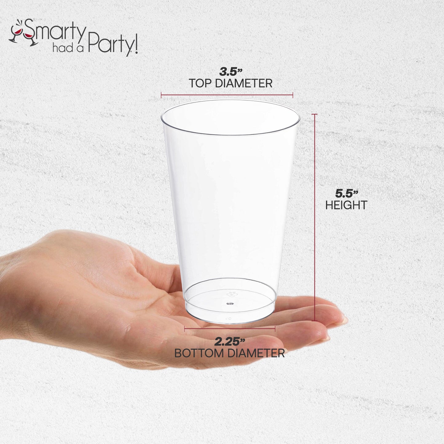 16 oz. Crystal Clear Tall Disposable Plastic Iced Tea Cups