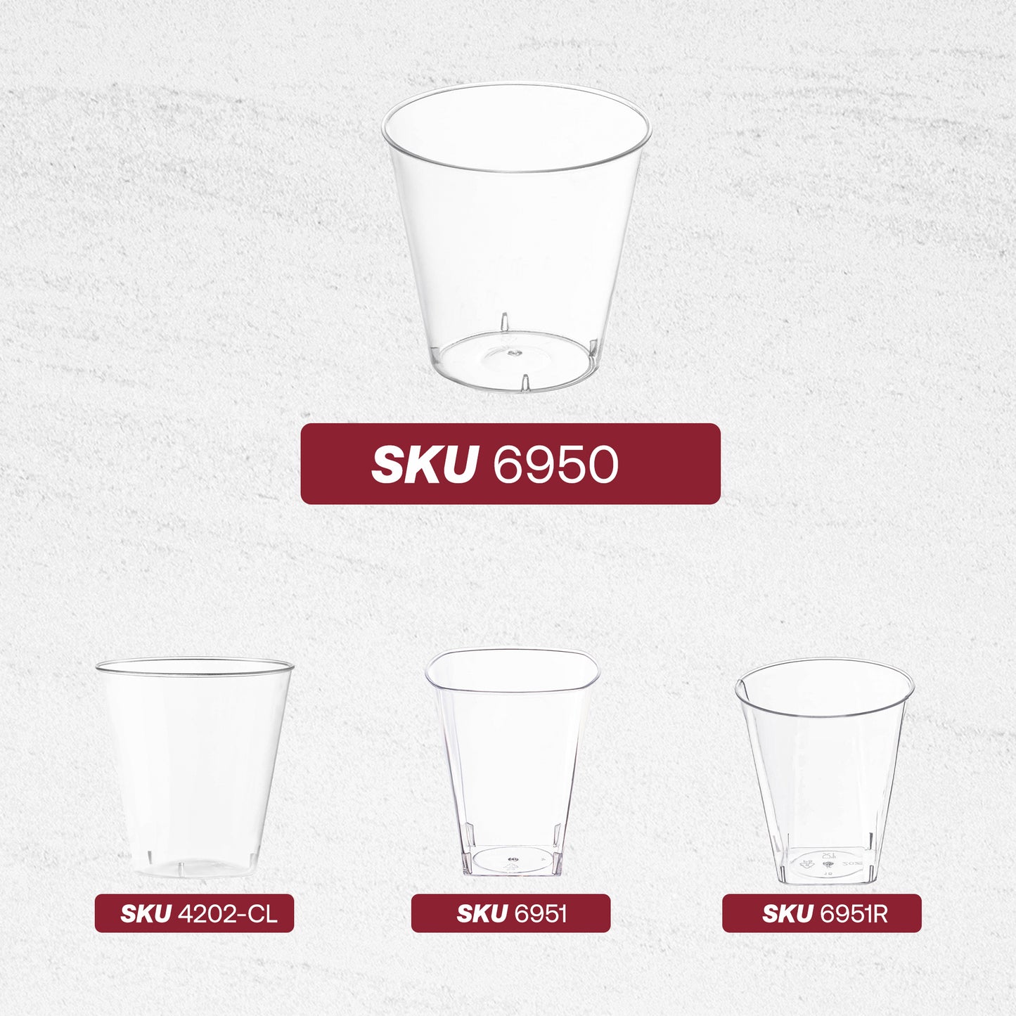 1 oz. Clear Disposable Plastic Shot Glasses