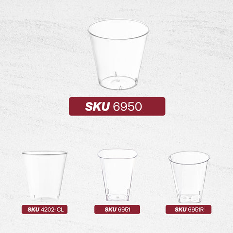 1 oz. Clear Disposable Plastic Shot Glasses