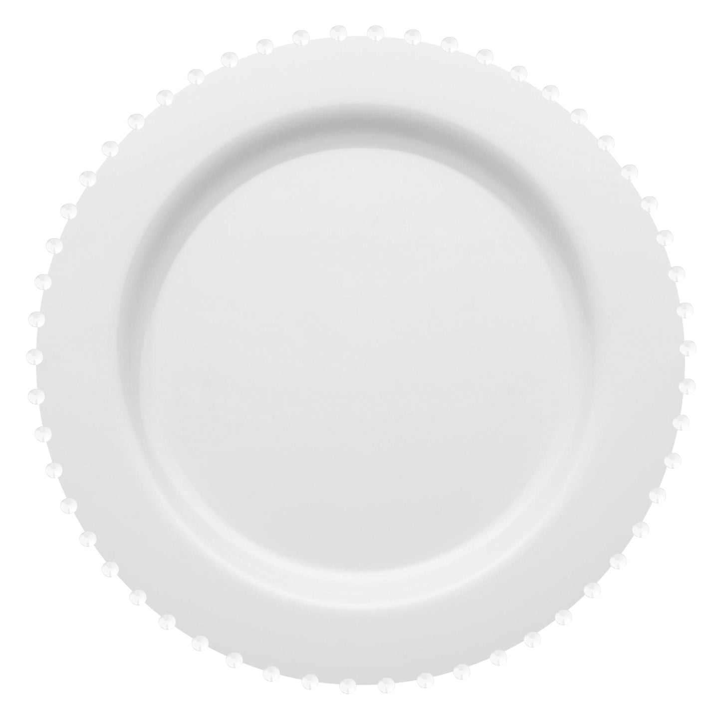 White Pearl String Round Plastic Salad Plates (7”)