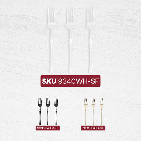 Solid White Moderno Disposable Plastic Dessert Forks