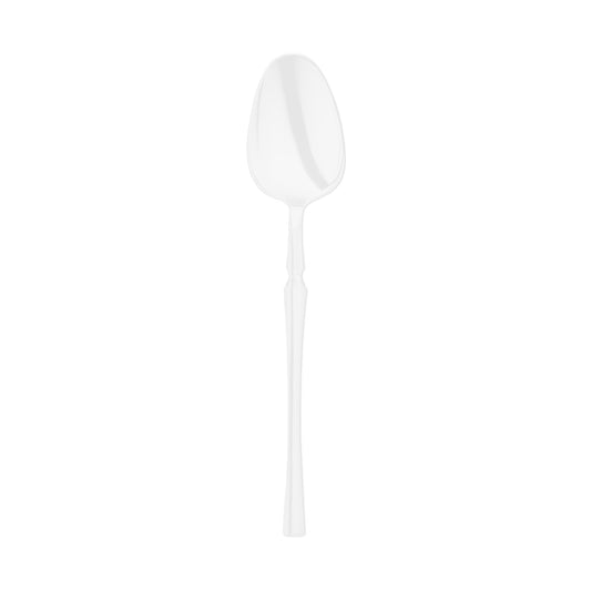 Solid White Moderno Disposable Plastic Dinner Spoons