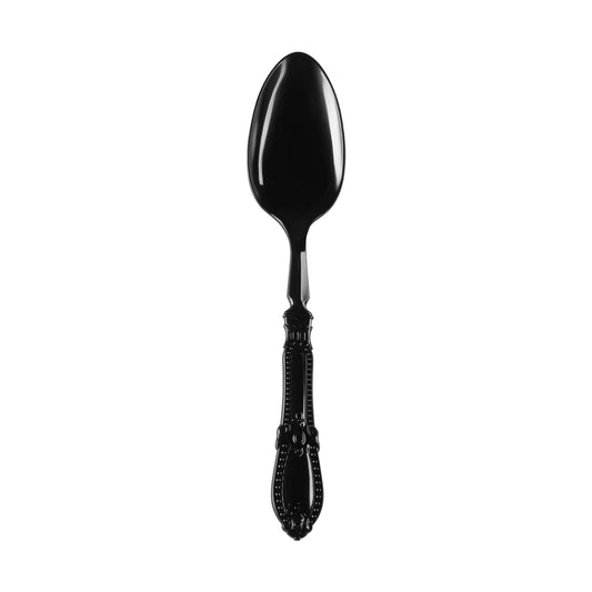 Black Baroque Disposable Plastic Dinner Spoons Main | The Kaya Collection