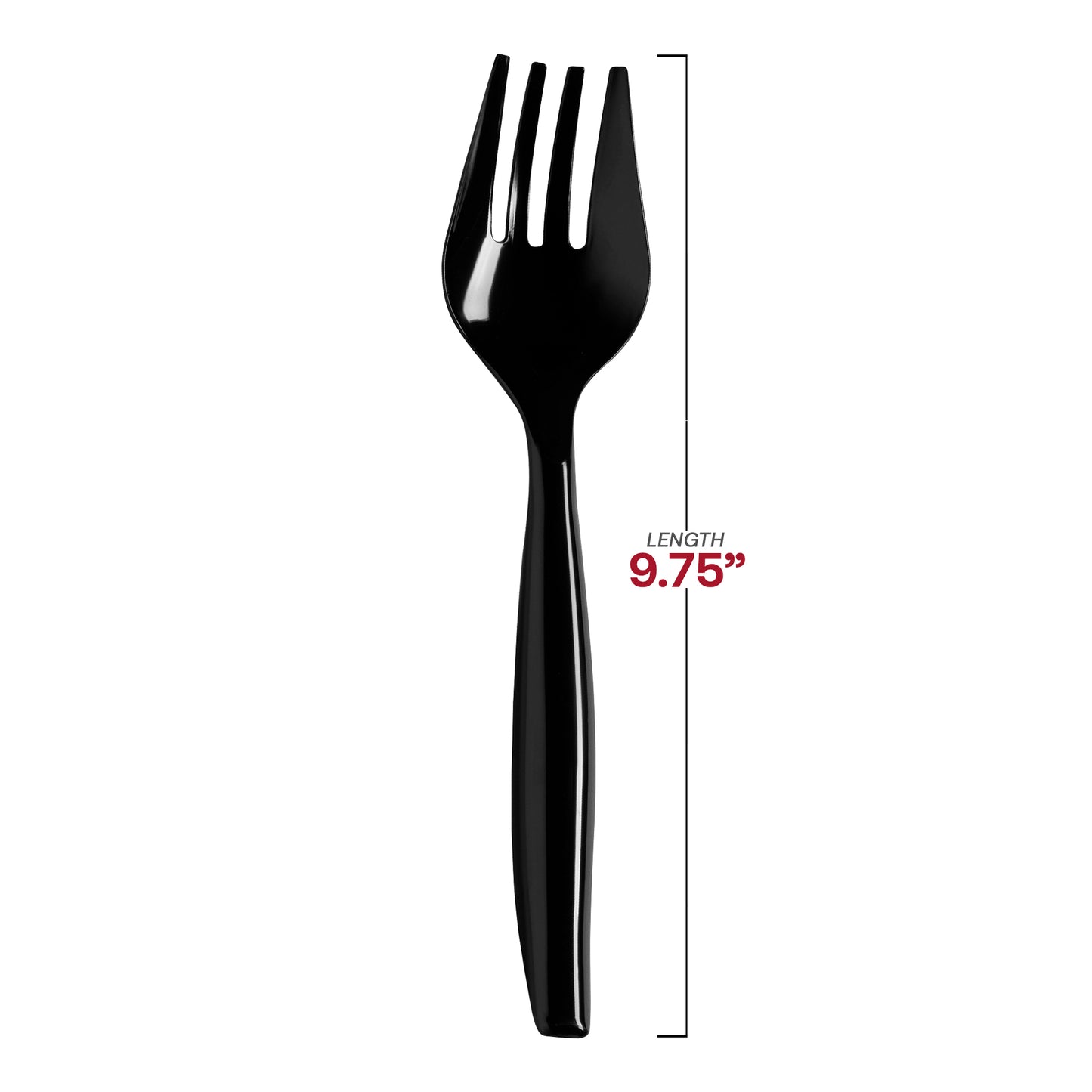 Black Disposable Plastic Serving Forks Dimension | The Kaya Collection