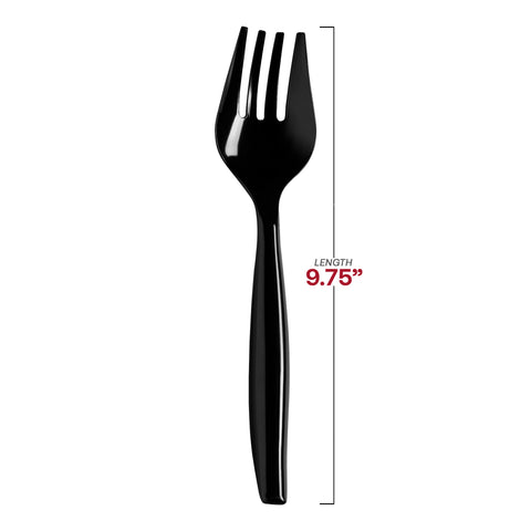 Black Disposable Plastic Serving Forks Dimension | The Kaya Collection