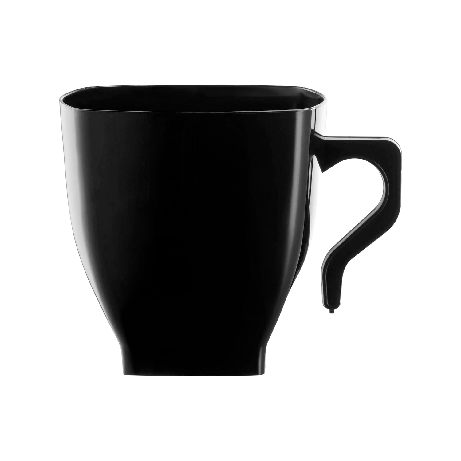 8 oz. Black Square Plastic Coffee Mugs Main | The Kaya Collection