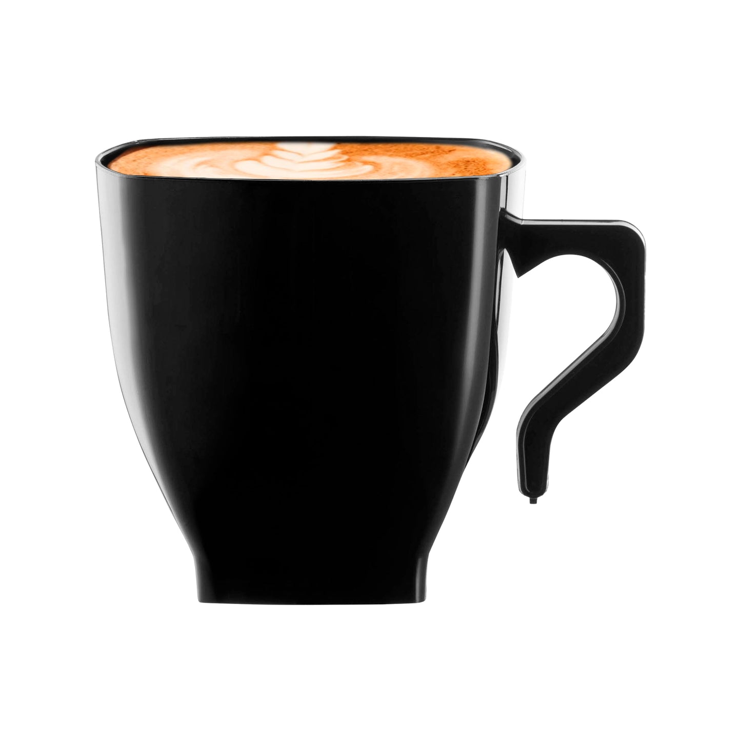 2 oz. Black Square Plastic Mini Coffee Tea Cups Secondary | The Kaya Collection