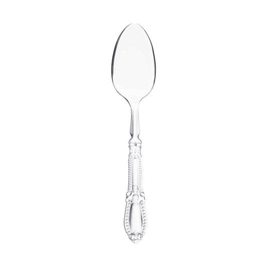 Clear Baroque Disposable Plastic Dinner Spoons Main | The Kaya Collection