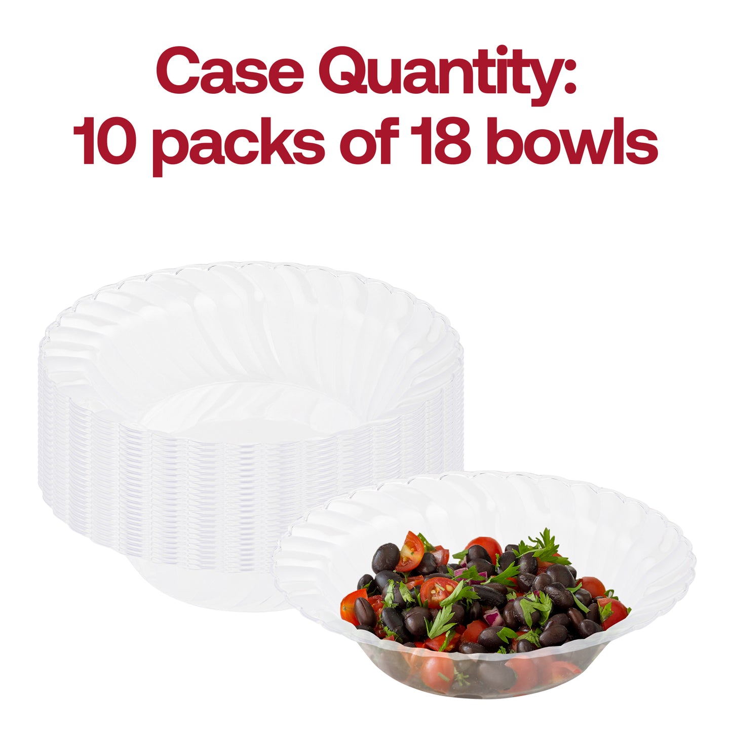 Clear Flair Disposable Plastic Dessert Bowls (5 oz.) Quantity | The Kaya Collection