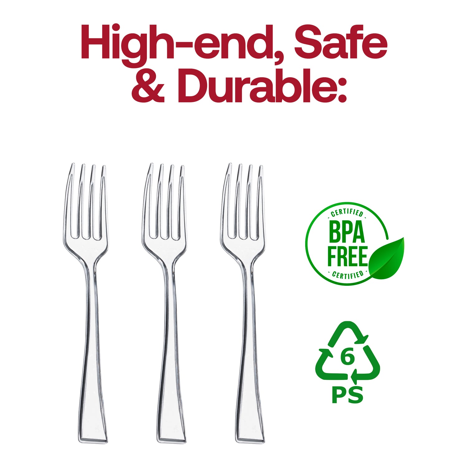 Clear Mini Plastic Disposable Tasting Forks BPA | The Kaya Collection