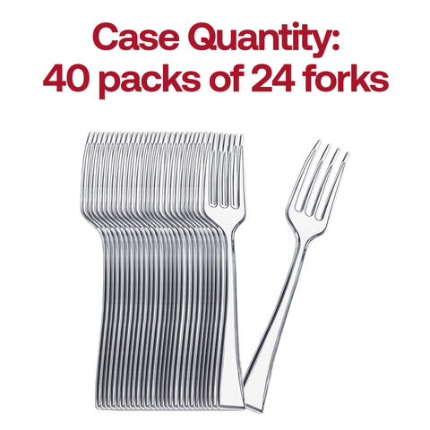 Clear Mini Plastic Disposable Tasting Forks Quantity | The Kaya Collection