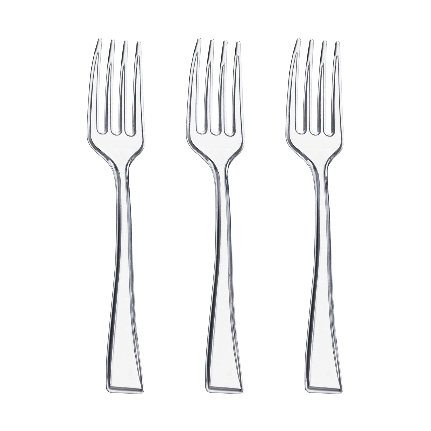 Clear Mini Plastic Disposable Tasting Forks Secondary | The Kaya Collection