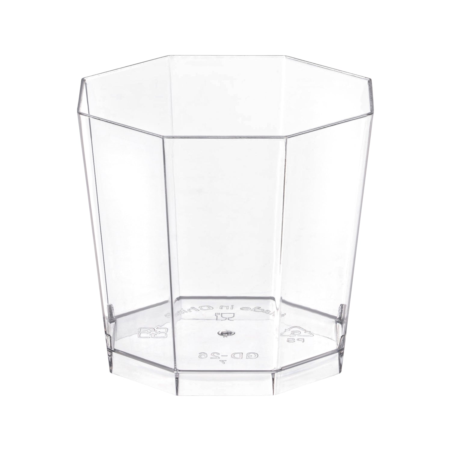 5.5 oz. Clear Octagon Disposable Plastic Dessert Cups Main | The Kaya Collection