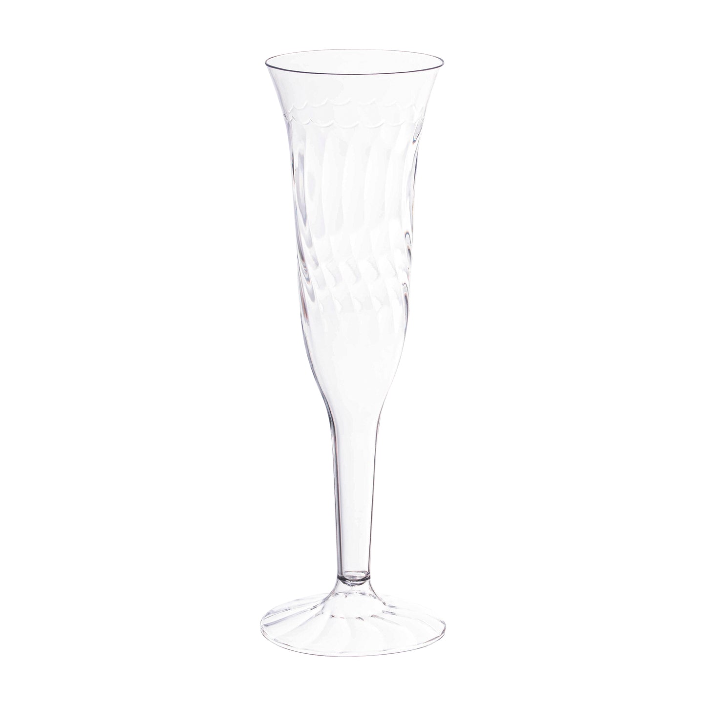 5 oz. Clear Plastic Champagne Flutes Main | The Kaya Collection