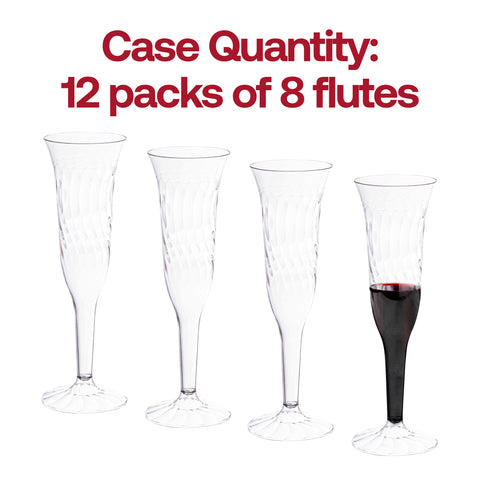 5 oz. Clear Plastic Champagne Flutes Quantity | The Kaya Collection