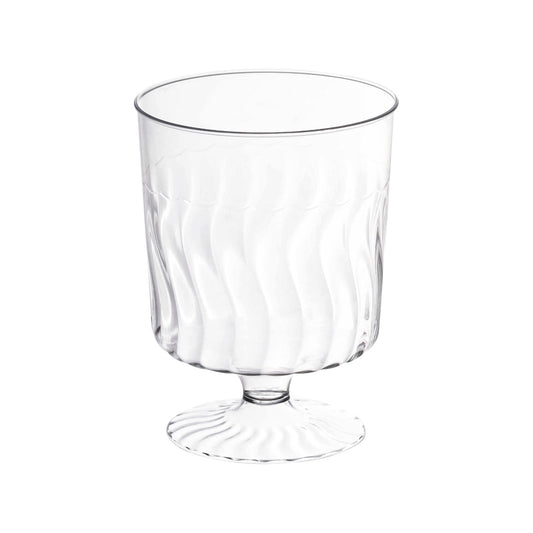 8 oz. Clear Plastic Pedestal Wine Glasses Main | The Kaya Collection