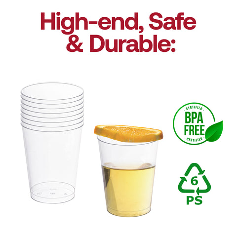 10 oz. Clear Round Plastic Cups BPA | The Kaya Collection