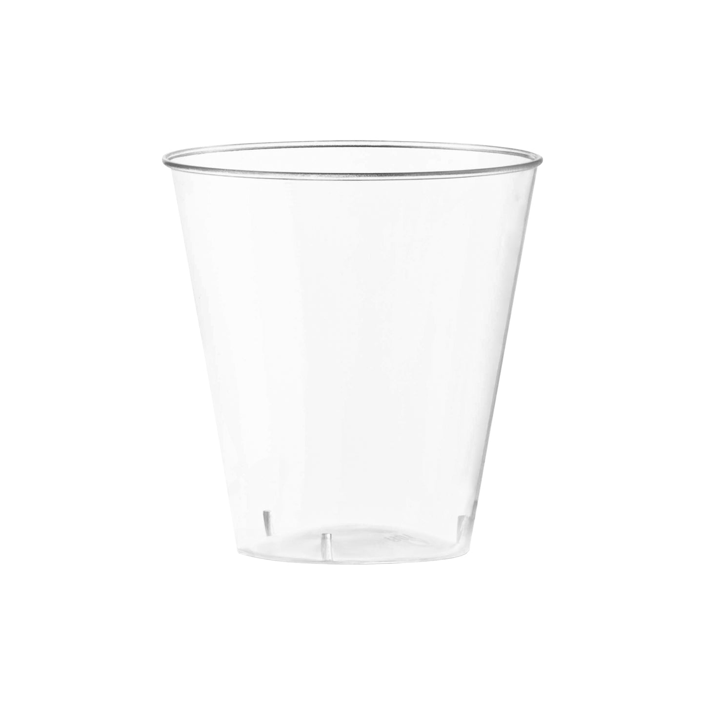 2 oz. Clear Round Plastic Disposable Shot Glasses Main | The Kaya Collection