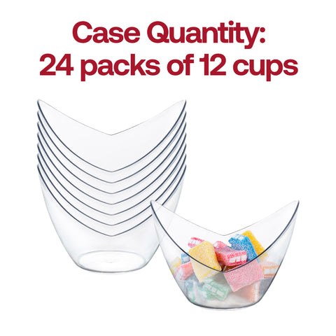 2 oz. Clear Small Plastic Disposable Concave Cups