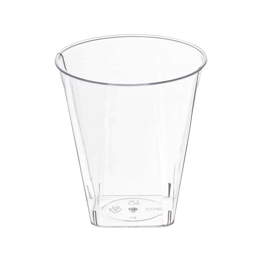 2 oz. Clear Square Bottom Disposable Plastic Shot Cups Main | The Kaya Collection