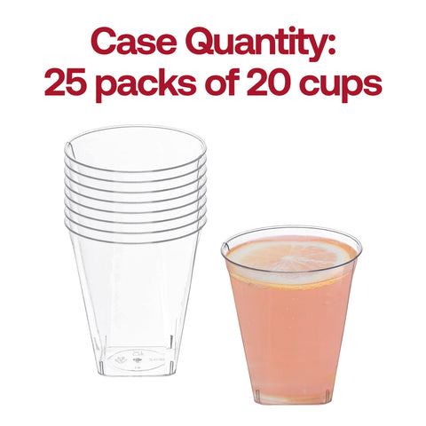 2 oz. Clear Square Bottom Disposable Plastic Shot Cups Quantity | The Kaya Collection