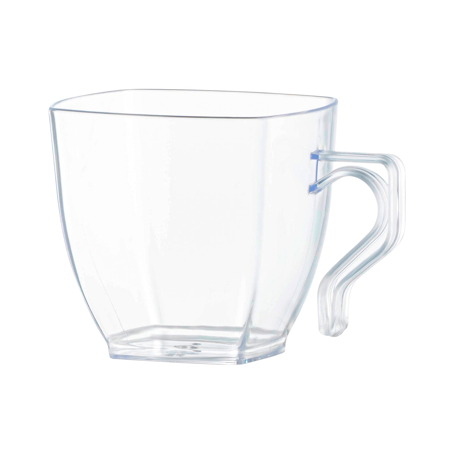 8 oz. Clear Square Plastic Coffee Mugs Main | The Kaya Collection