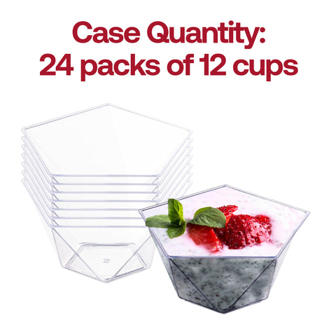 3.5 oz. Clear Star Pentagon Disposable Plastic Dessert Cups Quantity | The Kaya Collection