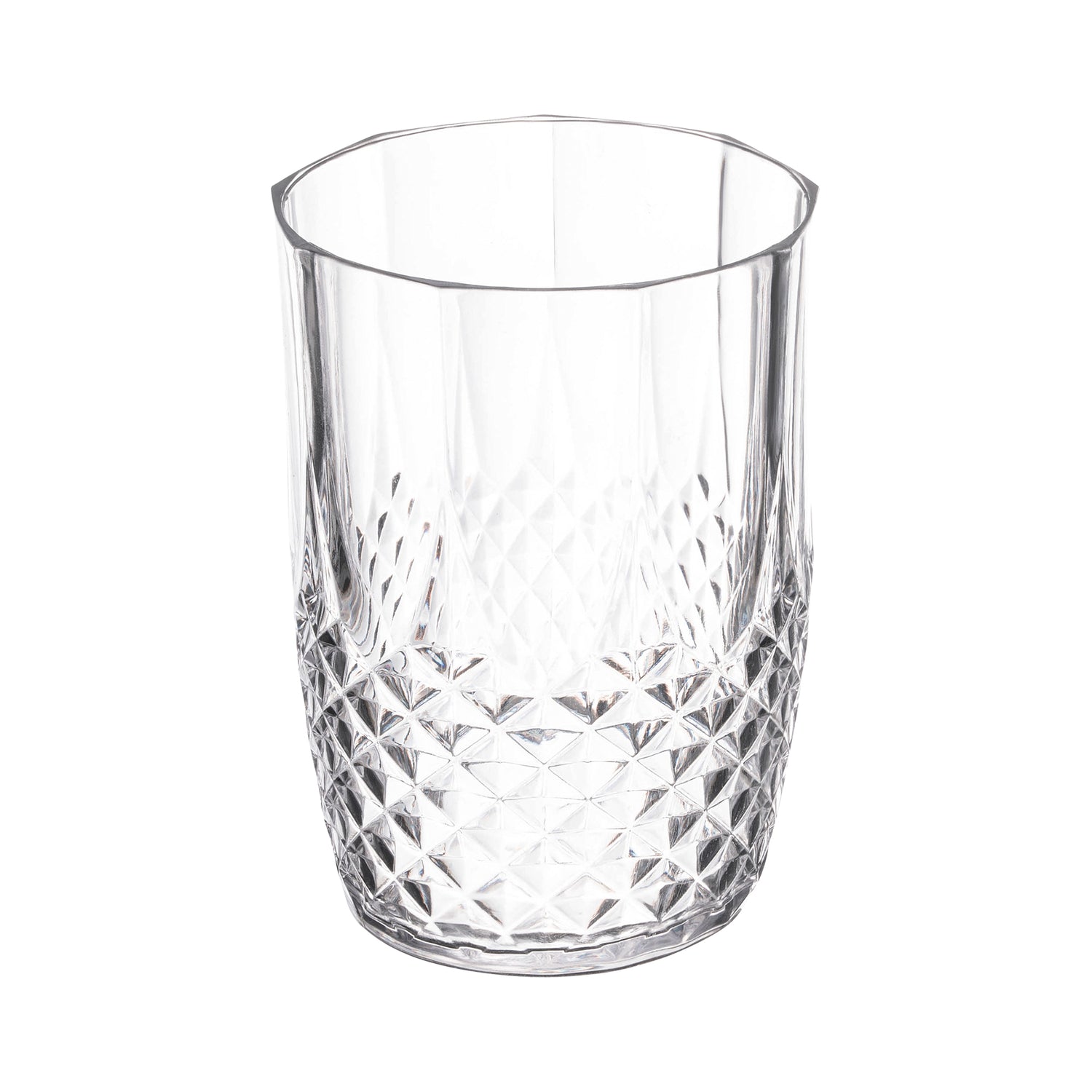 16 oz. Clear Stripe Round Disposable Plastic Tumblers Main | The Kaya Collection