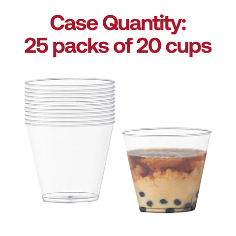5 oz. Crystal Clear Plastic Disposable Party Cups Quantity | The Kaya Collection