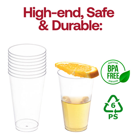 16 oz. Crystal Clear Plastic Disposable Tall Iced Tea Cups BPA | The Kaya Collection