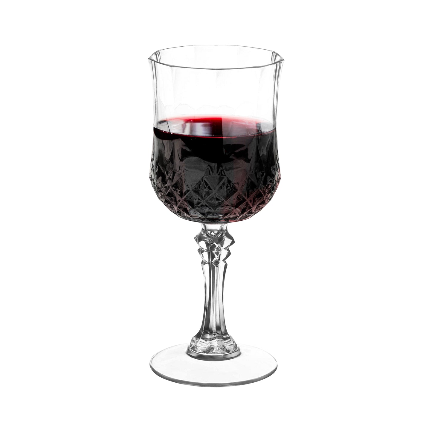 8 oz. Crystal Cut Plastic Wine Glasses Secondary | The Kaya Collection