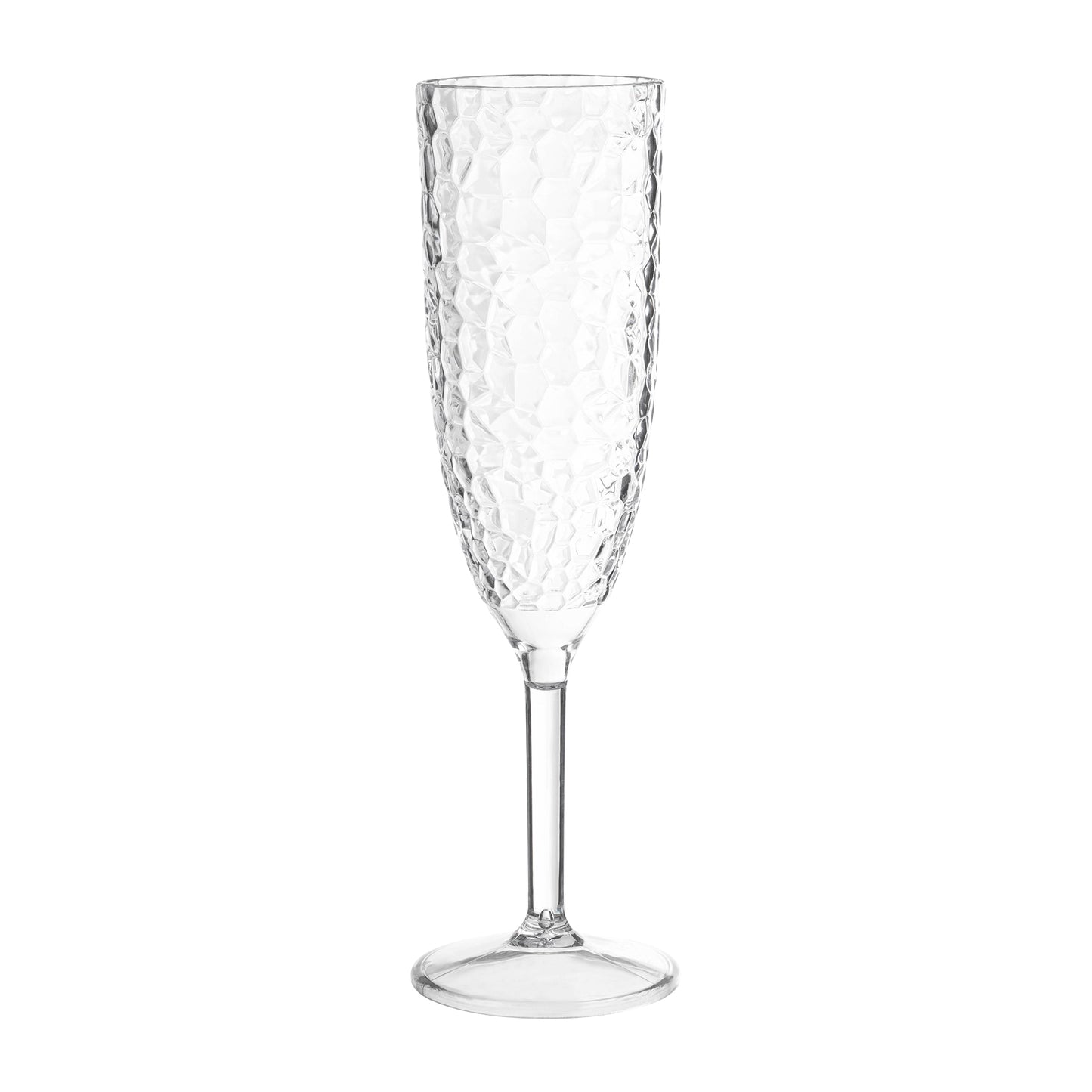 8 oz. Crystal Disposable Plastic Champagne Flutes Main | The Kaya Collection