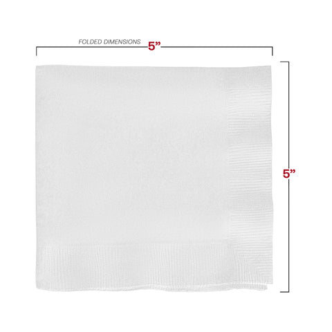 White Paper Beverage/Cocktail Napkins