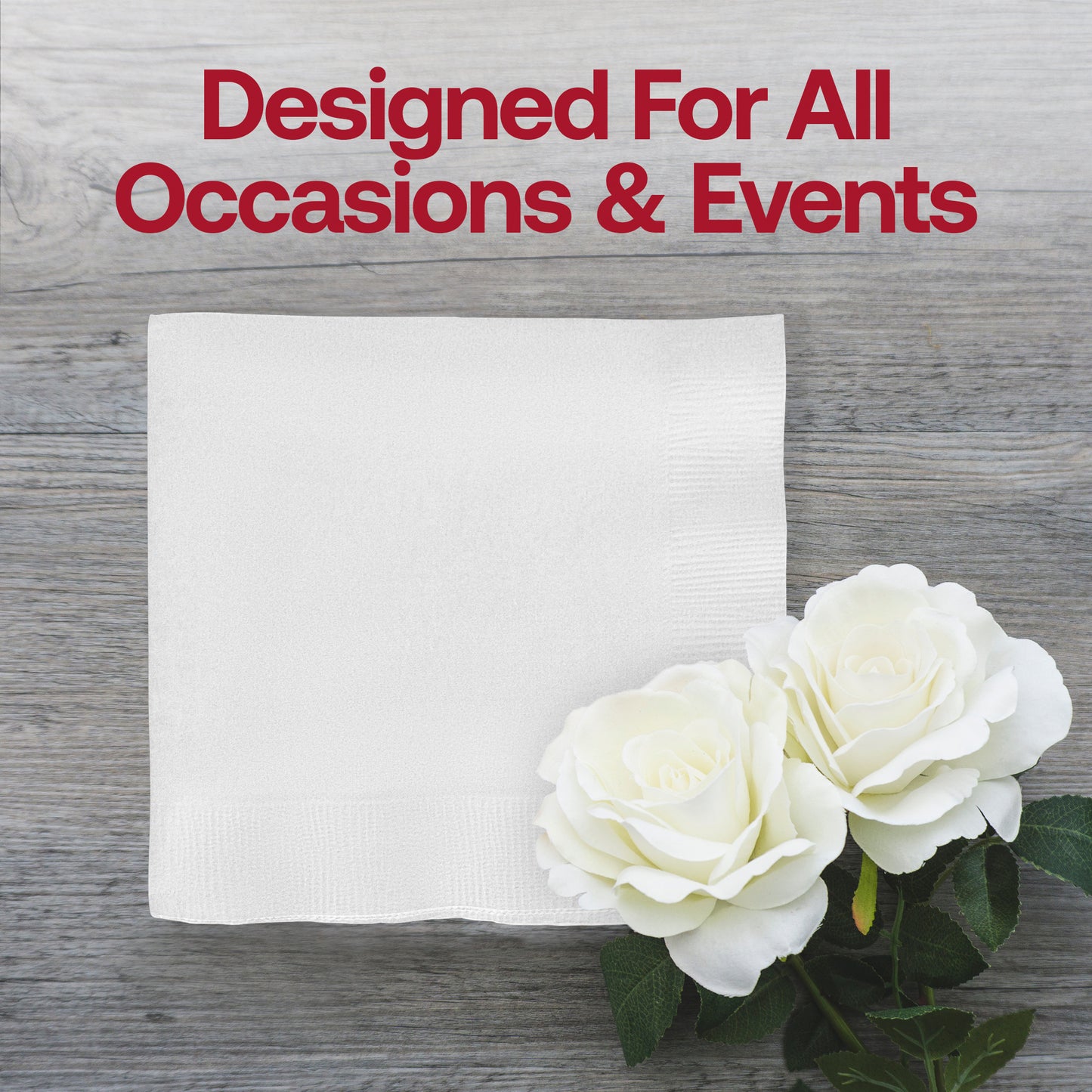 White Paper Beverage/Cocktail Napkins